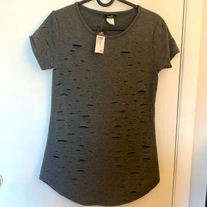 ** final price ** Rue21 Grey Distressed T-shirt